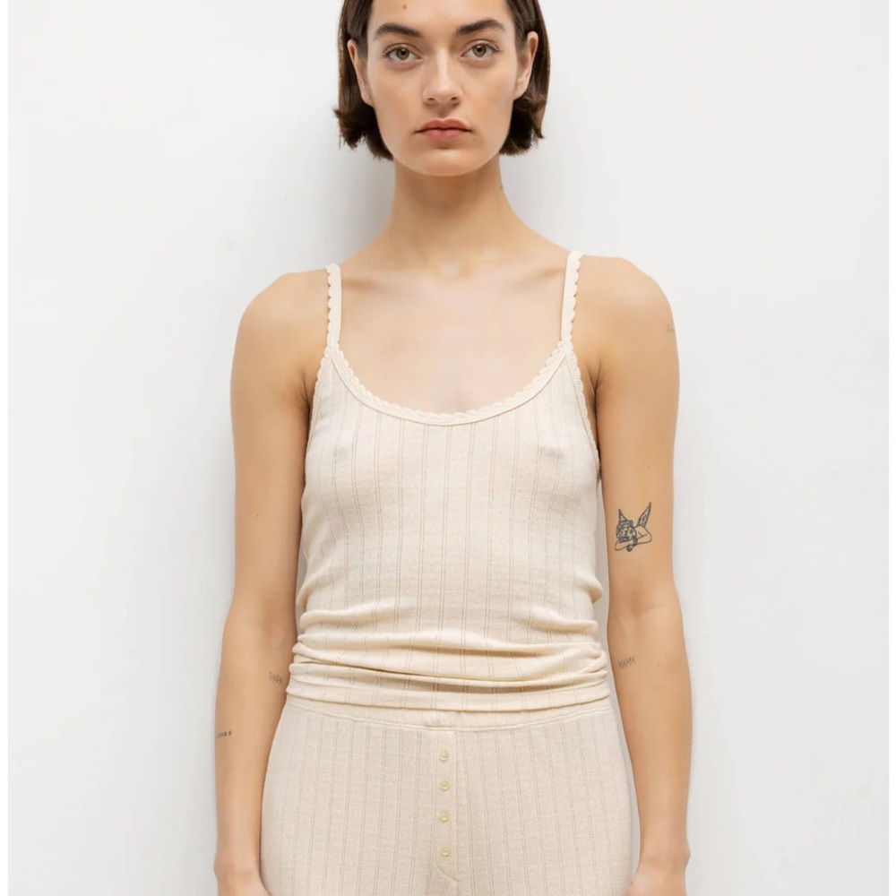 Leset Pointelle Tank NWOT